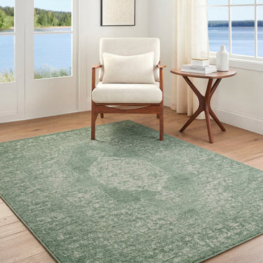Cyrus Vintage Traditional Green Rug