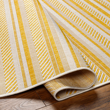 Eagean Kavita Yellow Outdoor Rug Washable Garden & Patio Rug