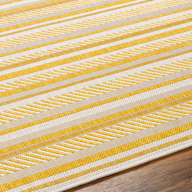 Eagean Kavita Yellow Outdoor Rug Washable Garden & Patio Rug