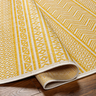 Eagean Mimi Yellow Outdoor Rug Washable Garden & Patio Rug