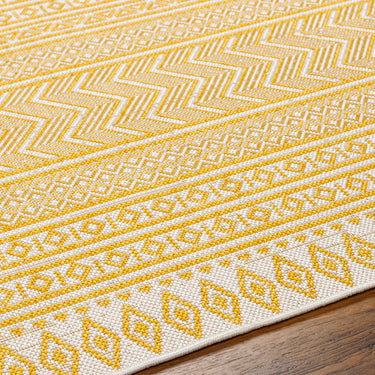 Eagean Mimi Yellow Outdoor Rug Washable Garden & Patio Rug