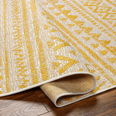 Eagean Diksha Yellow Outdoor Rug Washable Garden & Patio Rug