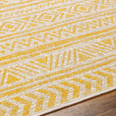 Eagean Diksha Yellow Outdoor Rug Washable Garden & Patio Rug