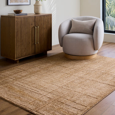 Alba Modern Graphic Tan Rug