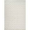 Freud Modern High Pile Checkered Skandi White & Ivory Rug - Large Plus 160x213 cm (5'3'' x 7')