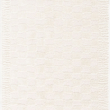 Freud Modern High Pile Checkered Runner Ivory