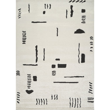 Freud Modern High Pile Black Rug