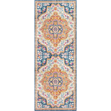 Floransa Vintage Traditional Boho Runner Blue