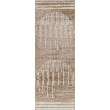 Floransa Geometric Modern Runner Brown