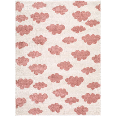 Fossay Washable Modern Shaggy Ivory Rug