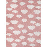 Fossay Washable Shaggy Pink, Rose & Ivory Rug - Design FSG2350 - Large Plus 160x213 cm (5'3'' x 7')