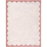 Fossay Washable Shaggy Ivory & Rose Rug - Design FSG2352 - Large Plus 160x213 cm (5'3'' x 7')