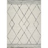 Freud Modern High Pile Berber Black & Ivory Rug - Large Plus 160x213 cm (5'3'' x 7')