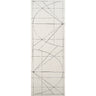 Architect V Galey Alix Modern Graphic High Pile Runner Black & Ivory Rug - Runner 80x220 cm (2'7'' x 7'3'')