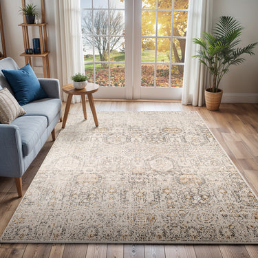 Indigo Vintage Traditional Boho Brown Rug