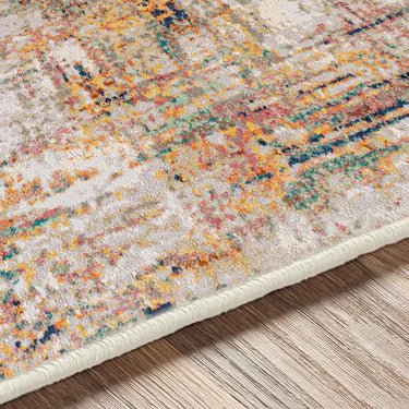 Illusions Abstract Modern Marble Saffron Yellow Rug