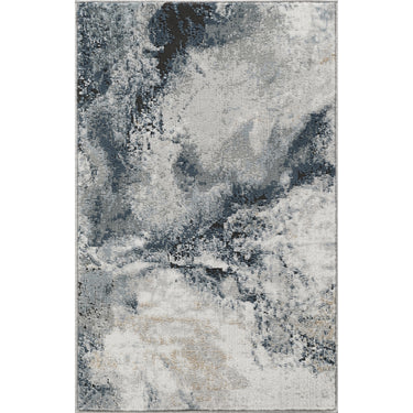 Jolie Abstract Moderne Marble Blue Rug