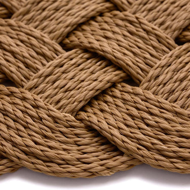 Lovers Knot Beige Rope Reversible Polypropylene Textured Doormat 45x75 cm