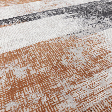 Kuza Lines Abstract Modern Distressed Soft Velvety Silky Rug