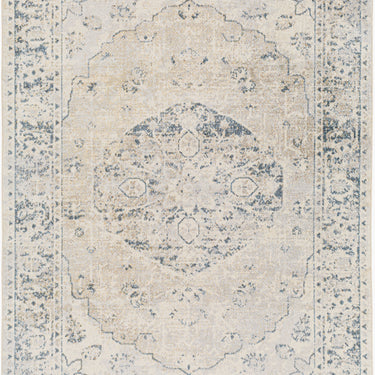 Lillian Vintage Traditional Washable Neutral Rug