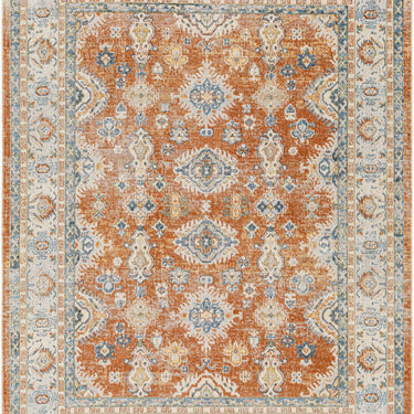 Lillian Vintage Traditional Washable Orange Rug