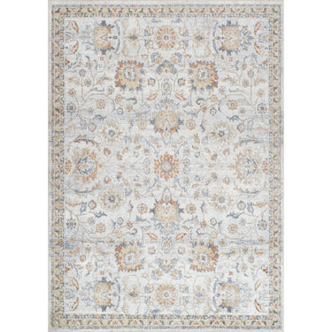 Lillian Vintage Traditional Washable Grey Rug
