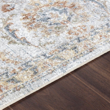 Lillian Vintage Traditional Washable Grey Rug