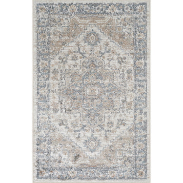 Lillian Vintage Traditional Washable Beige Rug