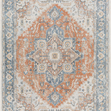 Lillian Vintage Traditional Washable Orange Rug