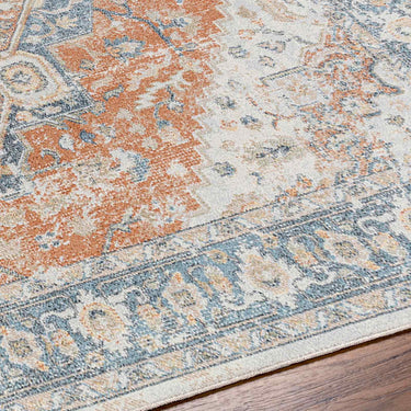 Lillian Vintage Traditional Washable Orange Rug