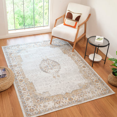 Lillian Vintage Traditional Washable Multicolour Rug