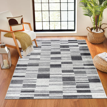 Monte Carlo Modern Graphic Black Rug