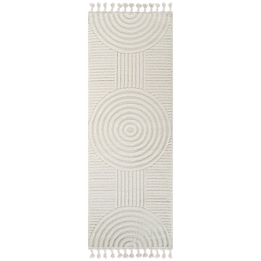 Nora Geometric High Pile Fringe Runner Neutral