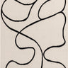 Pisa Modern Skandi Neutral, Off-White & Black Rug - Design PSS2354 - Small 80x150 cm (2'7'' x 4'11'')