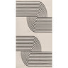 Pisa Modern Skandi Neutral, Off-White & Black Rug - Design PSS2355 - Small 80x150 cm (2'7'' x 4'11'')