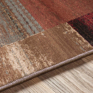 Riley Modern Graphic Red Rug