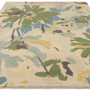 Reef Floral RF11 Hand Tufted Rug in Green Multi