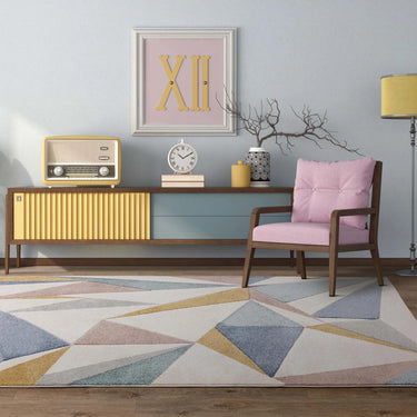 Sketch SK20 Kaleidescope Geometric Rug Hand Carved Modern Multi