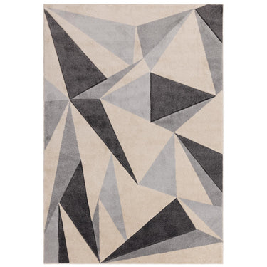 Sketch SK21 Kaleidescope Geometric Rug Hand Carved Modern Grey Blue