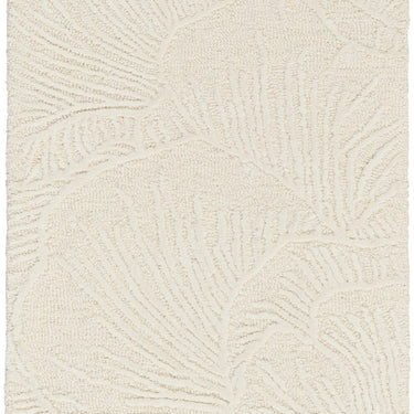 Avra AVR01 Ivory Tufted Botanical Design Rayon Handmade Wool Cotton Floral Rug