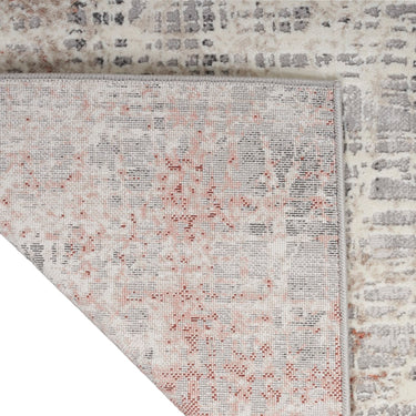 Calvin Infinity IFN01 Rust Multi Polypropylene Abstract Textured Hallway Runner Rug