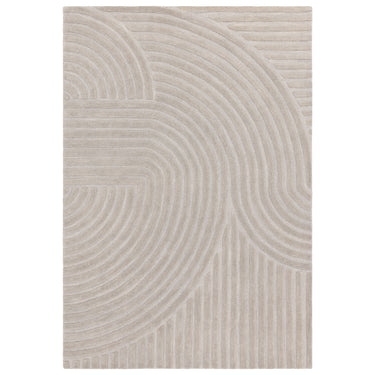 Hague Modern Hand Made Wool Rug in Silver