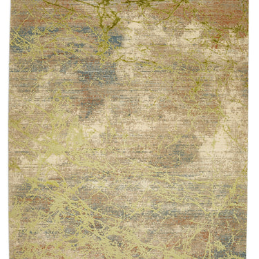 Emerald EMR101 Rug Modern Abstract Silky Rug in Mustard