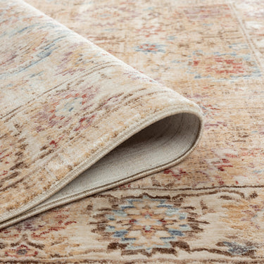 Alia 513A2 Short Pile Beige Cream Polypropylene Traditional Modern Rug