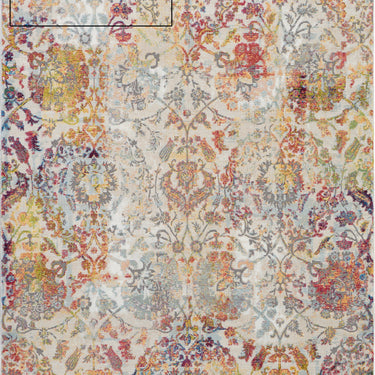 Nourison Ankara Vintage Antique Traditional ANR06 Rug Runner Round in Ivory Orange