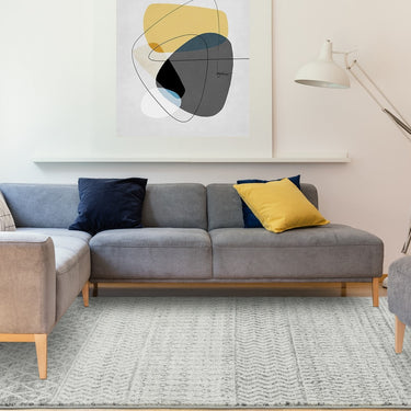 Nova Nomadic Traditional Aztec Scandi Design Grey Dark Grey Rug