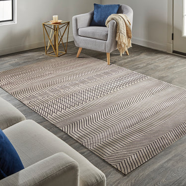 Origins Mamara Geometric Stripes Linear Modern Abstract Rug in Multi
