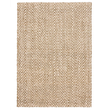Origins Handmade Braid Stitched Natural Cream Jute Herringbone Rug, Runner or Doormat