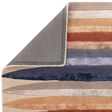 Matrix Pod  Multi MAX106 Rug Hand Made Wool Viscose Quality Modern Silky Striped Colours Rug