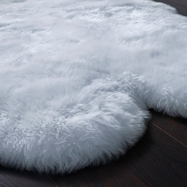 Origins Genuine Animal Fur Soft Duck Egg Wool Sheepskin Shaggy Textured Rug